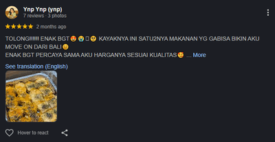 Testimoni pelanggan Siomay Bucin 1