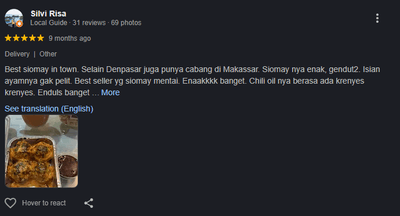 Testimoni pelanggan Siomay Bucin 6